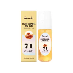 Roxelis Light Caramel Body Spray with Fresh Sweet Fragrance