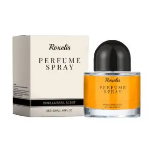 Roxelis Vanilla Basil Perfume with Bergamot Oil - Natural Light Fragrance for Women