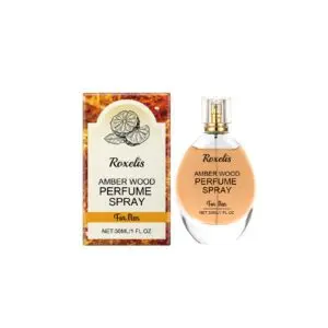 Roxelis Amber Wood Perfume Spray - Fresh Scent, Natural & Portable Fragrance