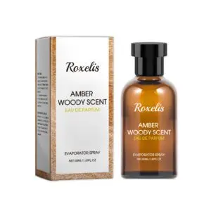 Roxelis Amber Sandalwood Essential Oil Perfume - Warm Woody Fragrance