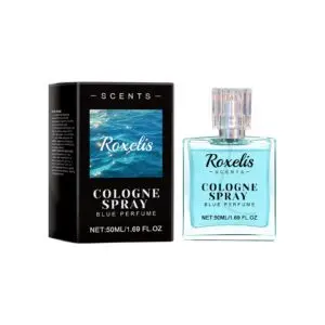 Roxelis Blue Natural Light Cologne with Amber Notes - Fresh, Elegant Perfume for Couples