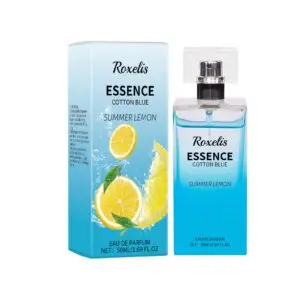 Roxelis Summer Lemon Perfume with Bergamot, Jasmine & Rose Essences - Light Fragrance