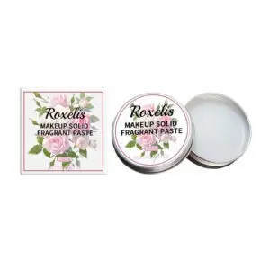 Roxelis Solid Rose Balm with Fresh Light Scent - Long-Lasting Fragrance, Portable Moisturizing Balm