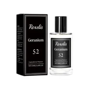 Roxelis Geranium Inspired Perfume - Floral Fragrance with Sandalwood & Vetiver Notes