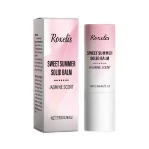 Roxelis Sweet Summer Solid Balm - Fresh Jasmine Scent, Portable Moisturizing Care