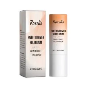 Roxelis Sweet Summer Solid Balm with Grapefruit Fragrance - Portable Moisturizing Skin Care