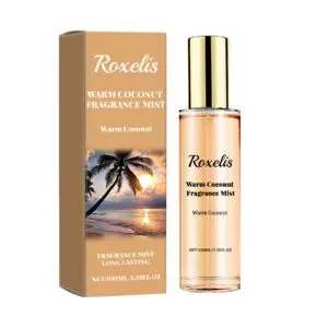 Roxelis Warm Coconut Fragrance Mist Body Spray with Vanilla & Sandalwood Notes