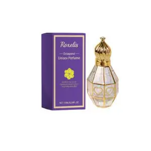 Roxelis Octagonal Unisex Perfume - Fresh Natural Fragrance for Men & Women with Long-Lasting Scent
