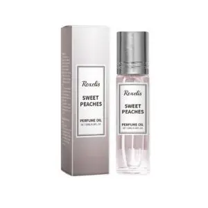 Roxelis Portable Roll-On Fragrance Water Perfume with Peach Vanilla Scent - Lightweight Design