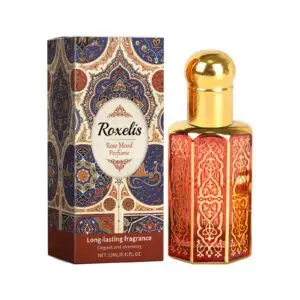 Roxelis Arab Style Rose Perfume - Natural Fresh Fragrance with Long-Lasting Scent, Portable Elegance